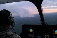 В зоне отчуждения ЧАЭС снова масштабный пожар