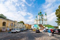 На Андреевском спуске произошел оползень